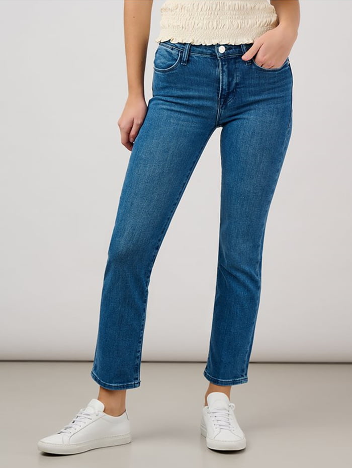 Designer straight leg jeans for women
