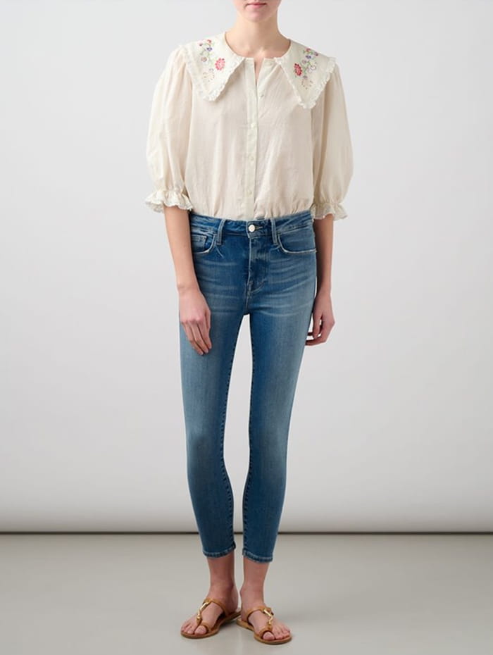 Mid wash skinny jeans