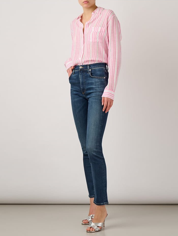 High-rise slim jeans