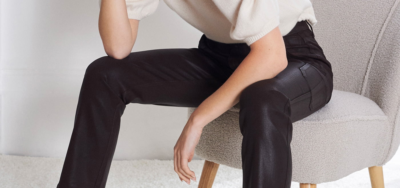 How to Style Coated Jeans