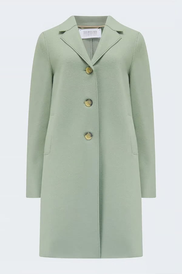 Boxy Coat In Sage Green