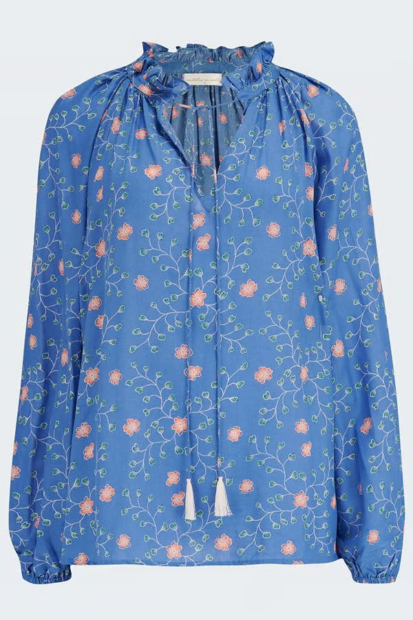 Penny Blouse In Pinwheel Denim