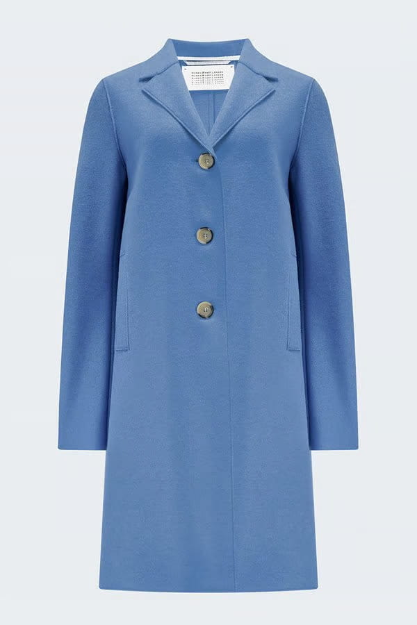 Boxy Coat In Denim Blue