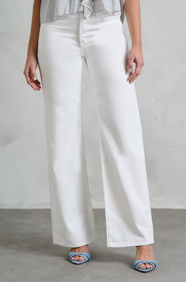 Annina High Rise Wide Leg In Soft White