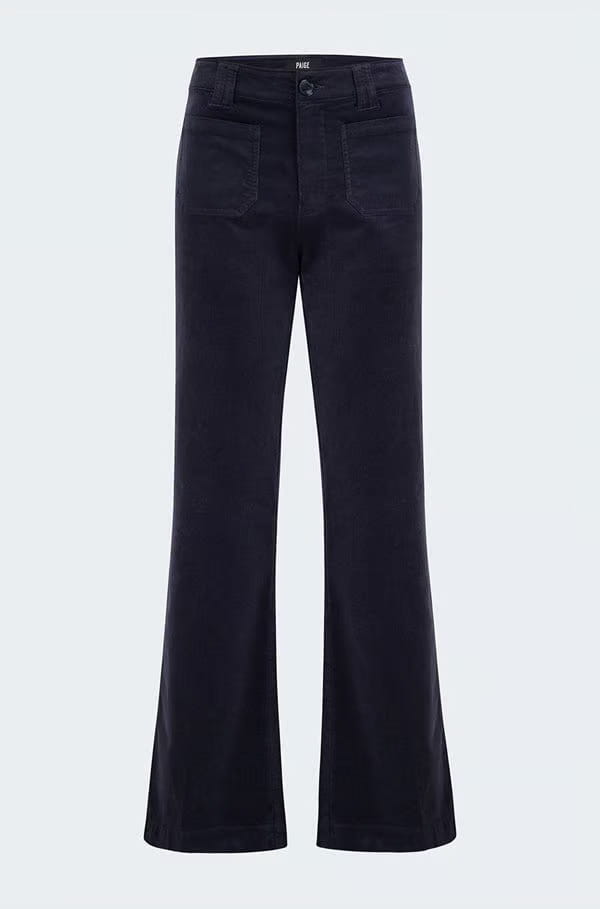 Leenah Wide Jean With Patch Pockets In Deep Anchor Cord