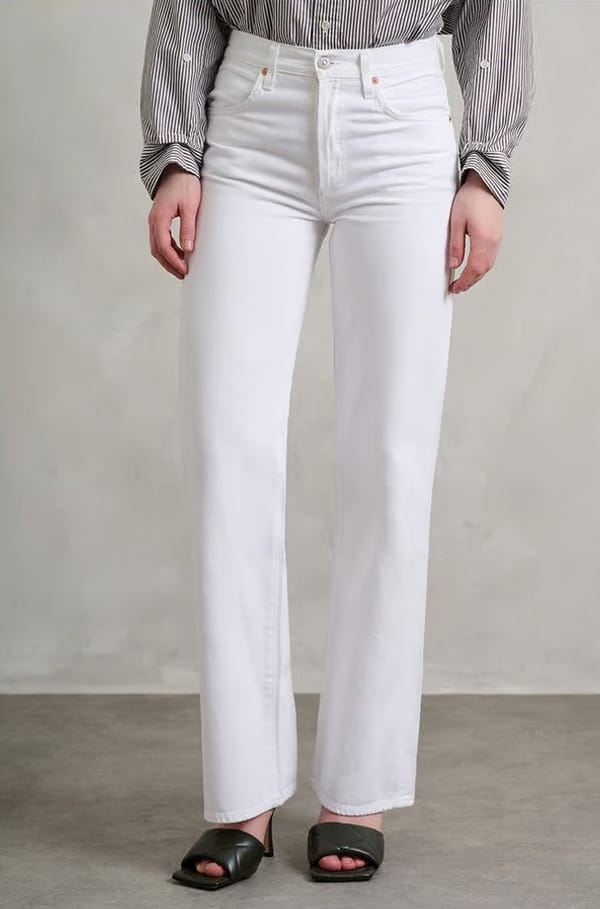 Annina High Rise Wide Leg In Soft White