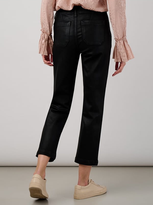 Paige Leather & Coated Jeans