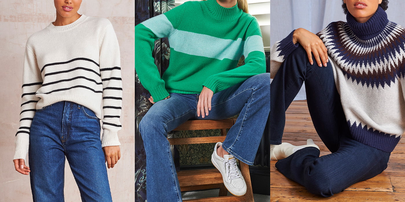 How to wear KNITWEAR with jeans