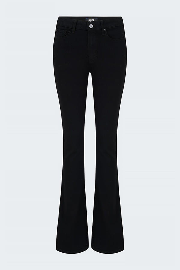 High Rise Manhattan Bootcut In Black Shadow