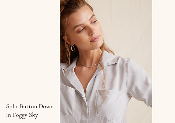 SPLIT BUTTON DOWN IN FOGGY SKY