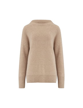 VINCE - Boiled Funnel Neck Jumper In Desert Clay