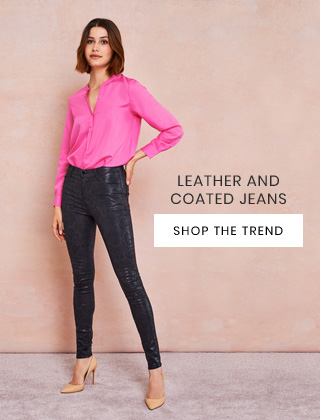 Leather and Coated Jeans