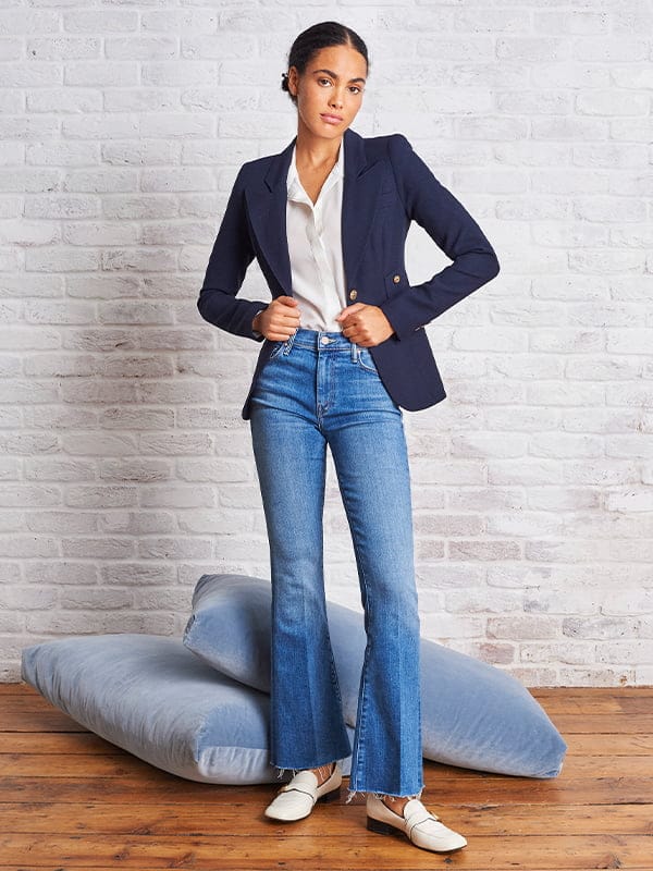 What to Wear With Bootcut Jeans  Blazer outfits for women, Casual