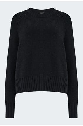 Crew Neck Jumper in Black