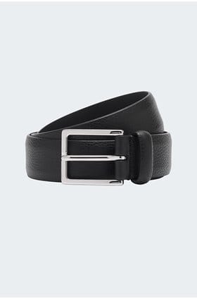 Plain Hermes Square Buckle Belt in Black