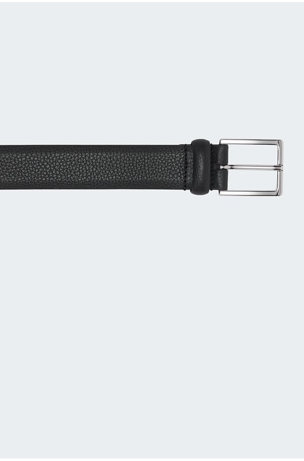plain hermes square buckle belt in black
