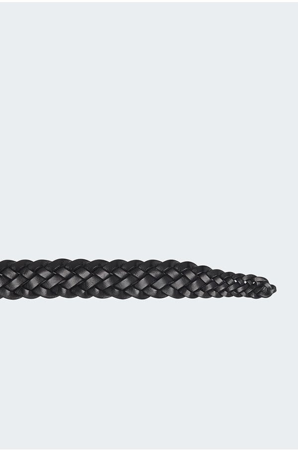 weave belt in black
