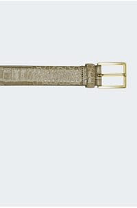 snakeskin belt in light green