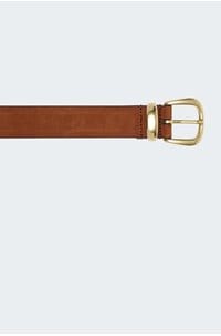 nubuck western belt in chestnut
