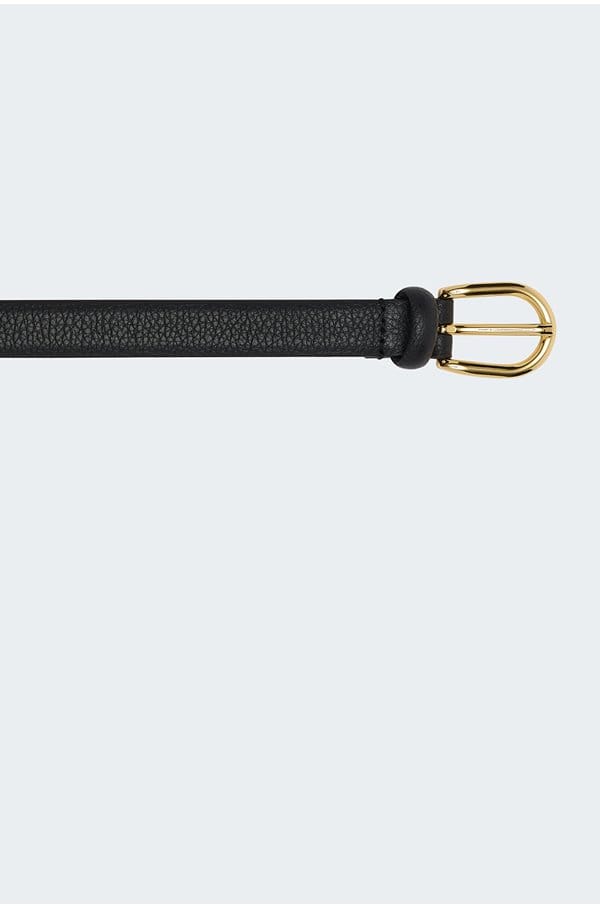 narrow hermes belt in black