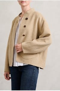windsor jacket in beige chine 