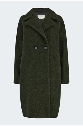 Trilogy Stores | Boxy Coat in Dark Khaki