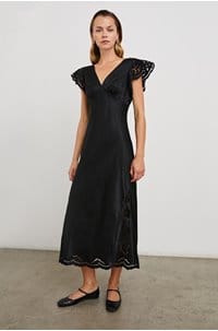 mckenna dress in black eyelet