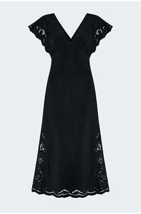 Mckenna Dress in Black Eyelet