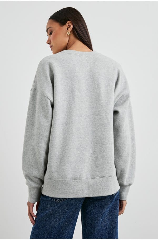 varsity sweatshirt in heather grey