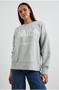 varsity sweatshirt in heather grey