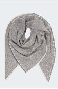 anise scarf in khaki ivory