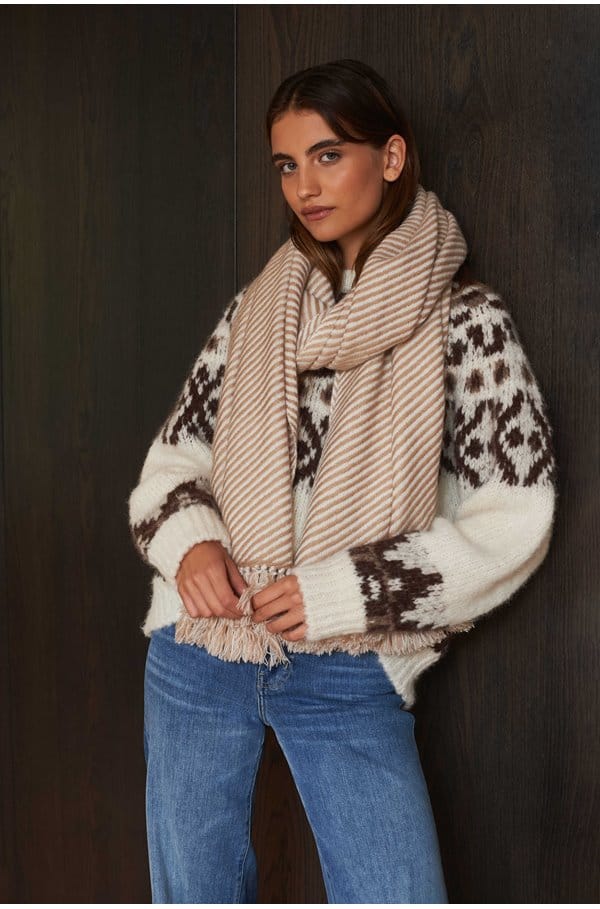 myriam scarf in ivory sable