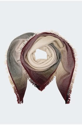 Horizon Scarf in Burgundy Ecru