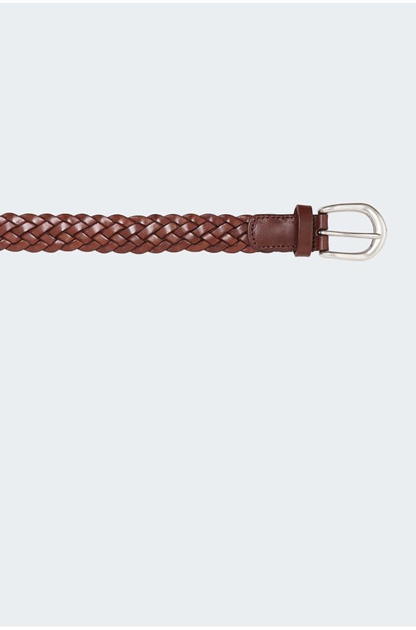 weave belt in tan