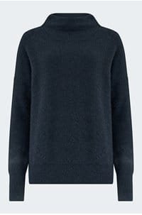 boiled funnel neck jumper in heather tide stone