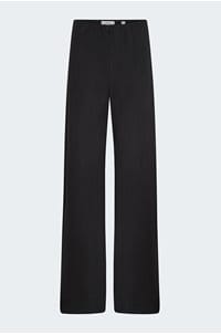 high waisted bias pant in black