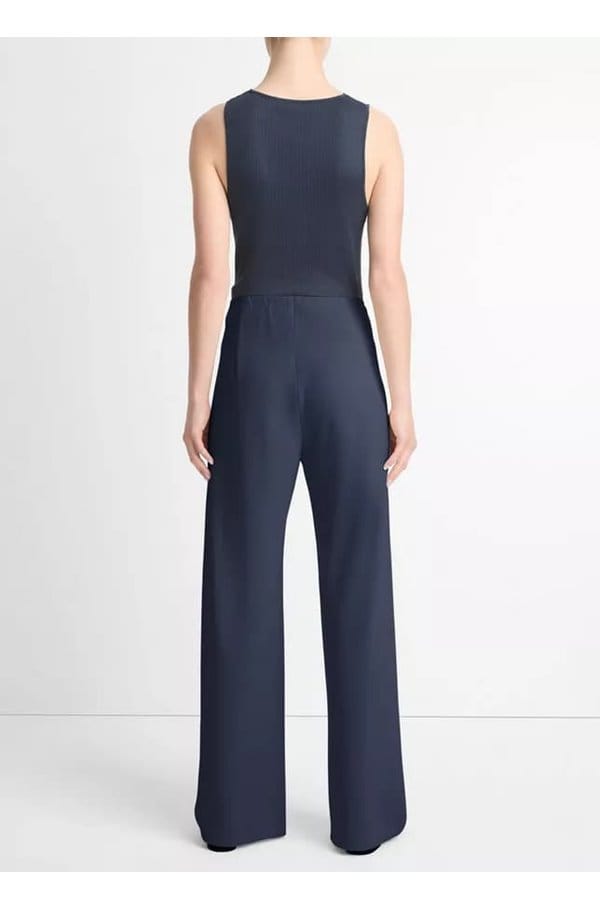 high waist bias pant in coastal