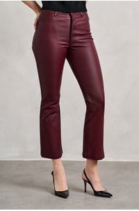 le crop mini boot in wine leather