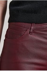 le crop mini boot in wine leather