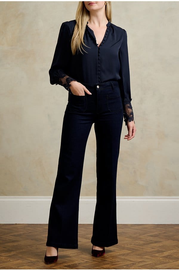 ava blouse in midnight