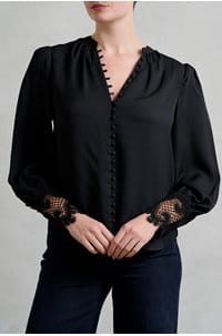 ava blouse in black