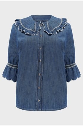 Daisy Blouse in Indigo Denim