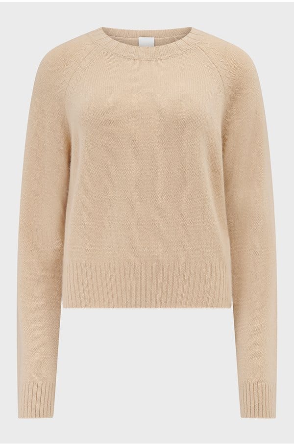 crew neck jumper in barley