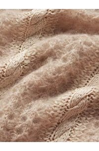 femme cable mix sweater in blush multi