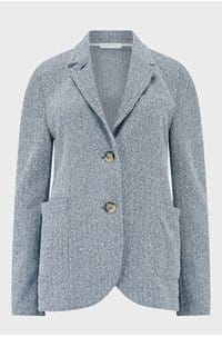 stand up collar blazer in denim