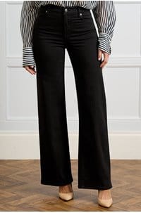 le slim palazzo long in black