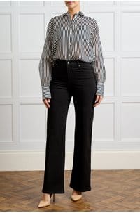 le slim palazzo long in black