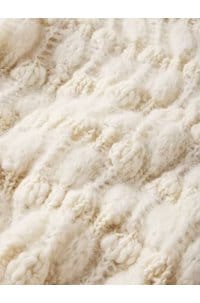 popcorn stripe sweater in cream