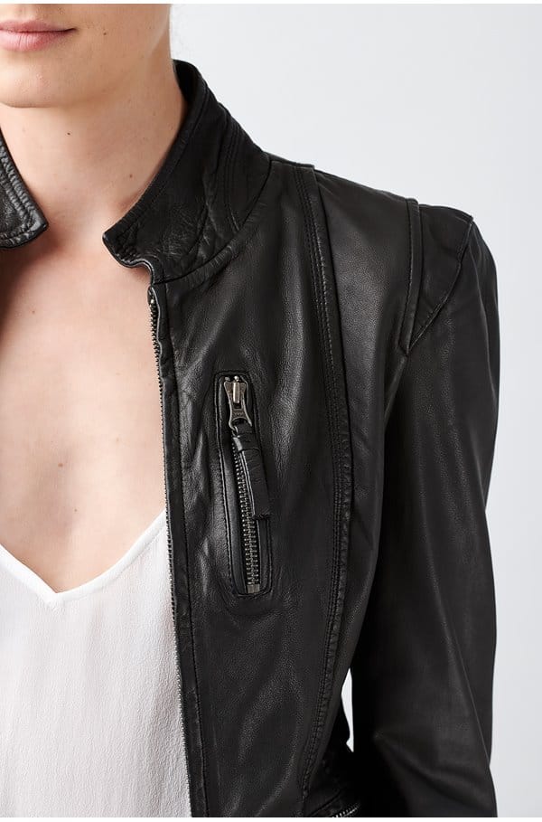 ruci leather jacket in black