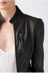 ruci leather jacket in black